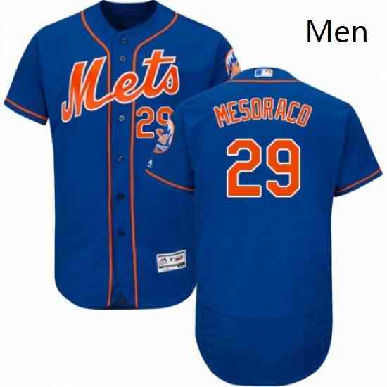 Mens Majestic New York Mets 29 Devin Mesoraco Royal Blue Alternate Flex Base Authentic Collection MLB Jersey